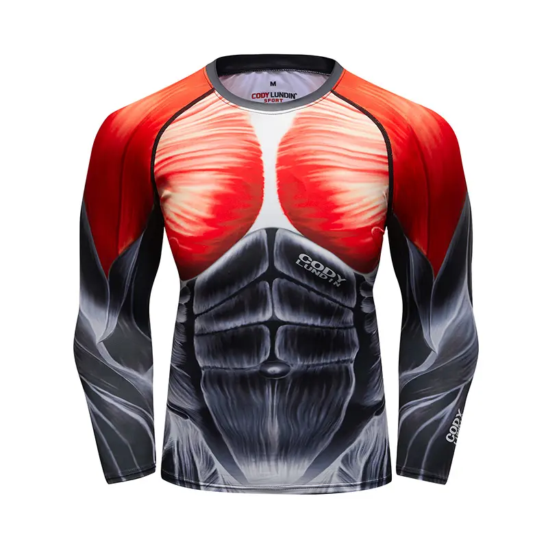 Cody Lundin Mens Gym Kleding 3D Sublimatie Gedrukt Compressie Shirt