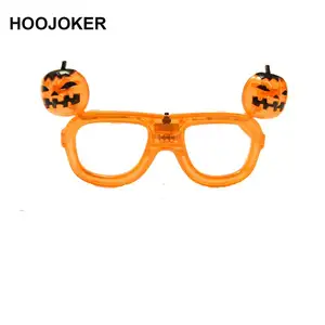 Lunettes d'halloween couleur orange citrouille led cadre de lunettes d'halloween pour fête d'halloween