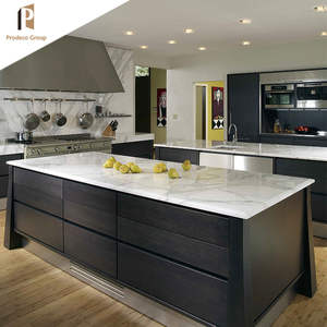 Moderno hotel de estilo de la isla de armario personalizado modular gabinete de cocina de alto brillo - Product Image 6