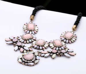 BlingBling xl00255 sevimli pembe Vintage bildirimi kolye kızlar için nişan yıldönümü siyah Link zinciri plastik ana malzeme - Product Image 3