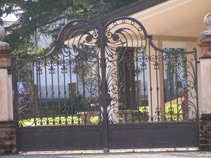 Puerta corredera de Metal de hierro forjado, para jardín, patio, patio trasero - Product Image 4