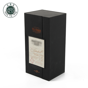 Đen từ đóng cửa rượu vang trường hợp chai hộp quà tặng Tùy chỉnh hình đóng cửa từ hộp gói - Product Image 2