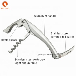 畅销多功能铝葡萄酒服务员开瓶器开瓶器带箔切割机手动操作 - Product Image 2