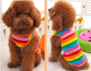 Alta calidad perros ropa arco iris t-shirt <span class=keywords><strong>chaleco</strong></span> / tapas del tanque <span class=keywords><strong>para</strong></span> small / medium / large perros - Product Image 1