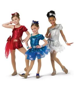 2017 les nouveaux enfants filles Latine/jazz danse jupe costumes/vêtements de danse CJ-048