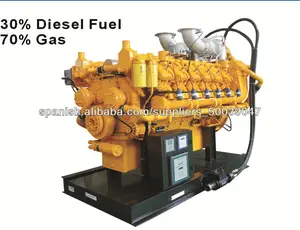 Generadores dual de combustible con un 30% de combustible diesel, el 70% de Gas Natural