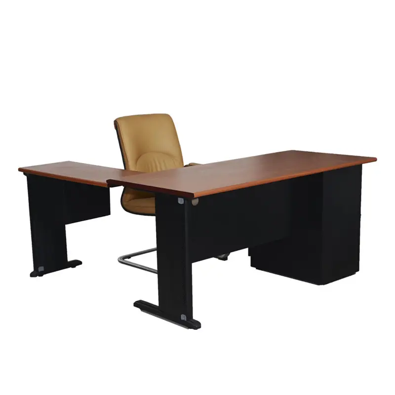 Mesa de escritorio ejecutiva de estilo moderno, muebles de oficina, diseño de reparación móvil, estación de trabajo de 4 asientos, Metal y vidrio Industrial