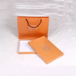 Hochwertige Schmucks chals Pappkarton mit passender Tasche Geschenk box und Taschen set