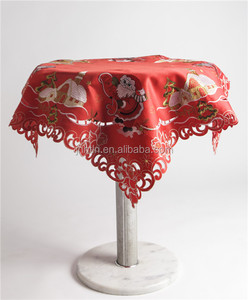 Poliéster rojo Navidad Santa <span class=keywords><strong>clau</strong></span> Mesa bordada paño - Product Image 2