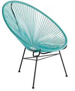 Açık plastik ip sandalye, Rattan aile eğlence Acapulco sandalye dış mekan mobilyası