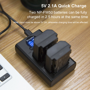 KingMa intelligent d'affichage À CRISTAUX LIQUIDES double <span class=keywords><strong>chargeur</strong></span> USB pour <span class=keywords><strong>Sony</strong></span> <span class=keywords><strong>NP</strong></span>-<span class=keywords><strong>FZ100</strong></span> <span class=keywords><strong>NP</strong></span> <span class=keywords><strong>FZ100</strong></span> batterie charge rapide - Product Image 4
