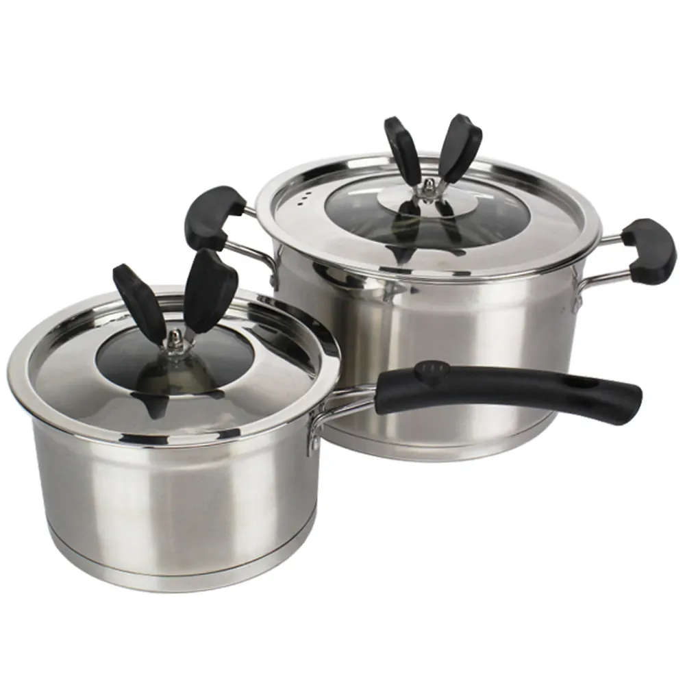 High quality kitchen cookware induction stainless steel super capsule bottom cookware