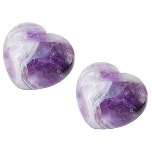 Commercio all'ingrosso Naturale a forma di Cuore della pietra preziosa Amethyst di cristallo per la vendita, di Roccia Della Pietra Preziosa a forma di cuore per la Vendita