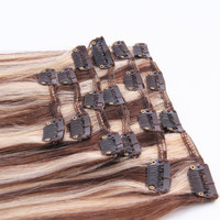 Extensiones de Cabello Virgen 100% Humano con Clips, al por Mayor, Doble Trama, Cabello Remy Europeo de Alta Calidad, Cutícula de Cabello