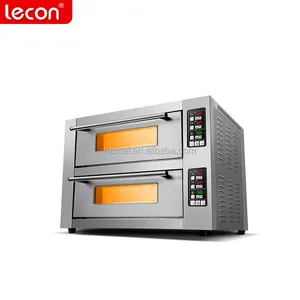 Intelligente volautomatische brood bakkerij oven prijs dubbeldeks Dubbele trays oven voor pizza shop CE/Industriële bakkerij apparatuur