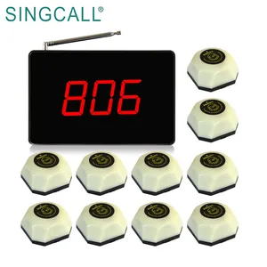 SINGCALL Digits Pager Wireless Office Call Bell for Calling System