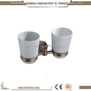 Hôtel <span class=keywords><strong>De</strong></span> <span class=keywords><strong>Bain</strong></span> Matériel En Laiton D'or Porte Lunettes Brosse à Dents Tasse - Product Image 4