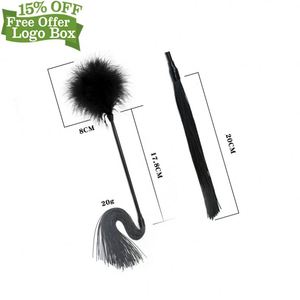Caja Personalizada <span class=keywords><strong>Gratis</strong></span> - Oferta Especial: Pala de Cuero para Azotes, Látigo de Plumas, Juguetes Sexuales Eróticos de Bondage, <span class=keywords><strong>Juegos</strong></span> Sexuales para Adultos - Product Image 4