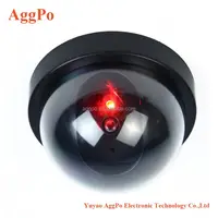 Dummy fake security cctv dome digital camera with recording with Flashing Red LED Light with Warning Security Alert Sticker