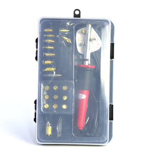 Nuevo enchufe británico 21 puntas caja de plástico grande 30W pluma de hierro ardiente de madera conjunto pluma + 21 puntas de pirograbado artesanía de <span class=keywords><strong>cuero</strong></span> - Product Image 3