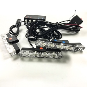 4x4LED Car Emergency Warning <strong>Flashing</strong> <strong>Light</strong> 12V Red <strong>Blue</strong> Color Outdoor Grille Strobe <strong>Light</strong> - Product Image 3