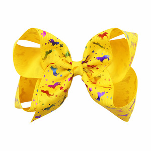 Pita Grosgrain Cetak Foil Emas untuk Bayi Perempuan, 100% Poliester, Lebar 6'' 1-1/2", Ramah Lingkungan, Jepit Rambut Model Buaya untuk Boutique - Product Image 4