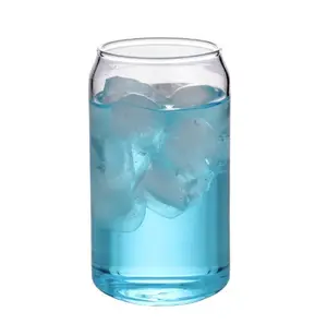 Custom Logo Drinkware high borosilicate heat proof glass 16 oz Pint Beer glass can