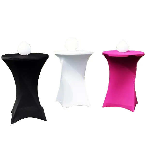 Housse de table en spandex, haute qualité, pliable, pour cocktail, mariage