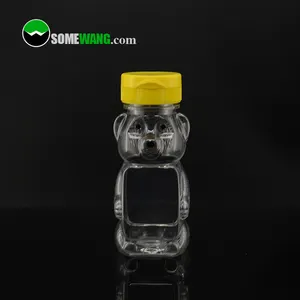 150ml 5oz hony oso mascota Botella/botella de forma de oso para botella de bebida líquida/Oso de caramelo botella de PET botella de miel botella de