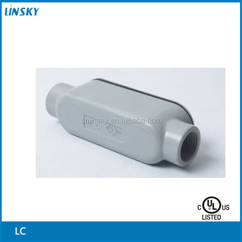 Shanghai Linsky Incluyen 1 "Roscado Tipo LC Cuerpo Conducto, Aluminio Fundido a presión, Cubierta de Acero Estampado