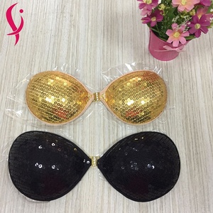 34 reggiseno senza spalline auto adesivo Silicone oro paillettes reggiseni nero personalizzato <span class=keywords><strong>Bralette</strong></span> senza soluzione di continuità - Product Image 2