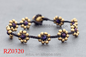 Llegan nuevos regalo <span class=keywords><strong>de</strong></span> <span class=keywords><strong>la</strong></span> joyeria para chica moda hecho a mano Pulsera chapado en <span class=keywords><strong>oro</strong></span> <span class=keywords><strong>de</strong></span> <span class=keywords><strong>la</strong></span> semilla <span class=keywords><strong>de</strong></span> flor para aniversario - Product Image 1