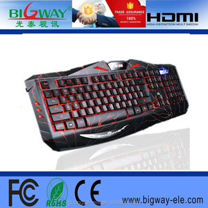 Gaming Teclado Mecánico Anti-ghosting con cable Luminoso teclado para juegos mecánicos con Interruptor Azul Rojo Negro Backli - Product Image 1