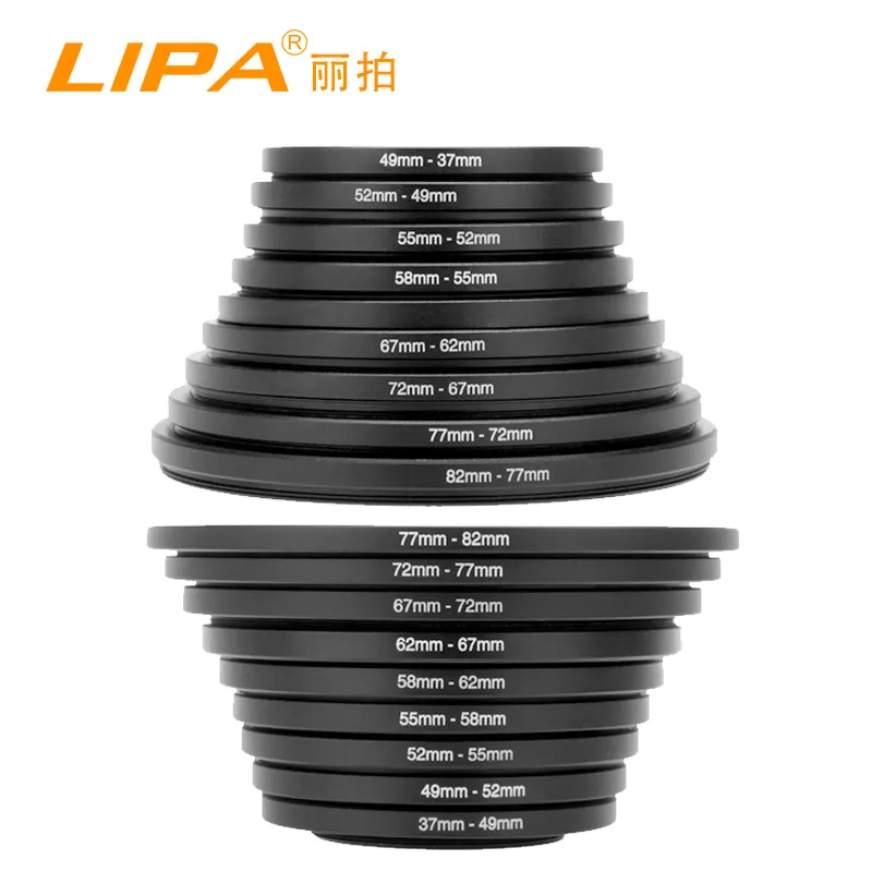 LIPA 58-82mm कैमरे के लेंस के लिए एडाप्टर अंगूठी चरण ऊपर