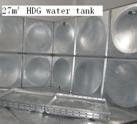 Réservoirs d'eau métalliques Panneaux en acier galvanisé Assemblés par boulons Réservoir d'eau avec joint EPDM
