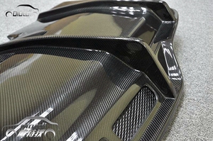 PSM نمط الكربون الألياف شفة ممتصة للصدمات خلفية زعانف المفسد الخائن الناشر لمرسيدس بنز الفئة C W205 C63 - Product Image 2