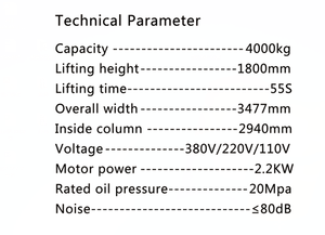 2024 -- סוג חדש 4000 ק "ג הידראולי 2 פוסט מעלית למכירה - Product Image 2