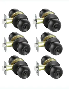 Loket <strong>Matte</strong> <strong>Black</strong> Entry Ball <strong>Door</strong> <strong>Knob</strong> Lock Set Value Pack of Stylish <strong>Door</strong> Locks Front <strong>Door</strong> Handle - Product Image 2