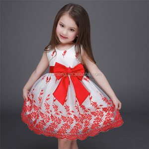 New style of the baby dress 2016 hot selling bow match sleeveless girl dress - Product Image 1