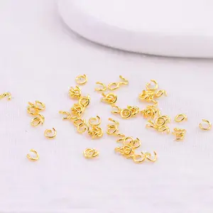 2.5-4mm Golden metal O rings jump rings accessories for jewelry making