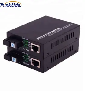 Beste prijs 10/100 M Single mode optic Media Converter SC met 1 RJ45 poorten/2 poorten glasvezel media converter 1Lan 1 Fiber