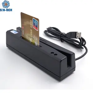 2019Hotsale磁条读卡器多合一磁卡读卡器1/2/3轨道RFID/IC/PSAM读卡器