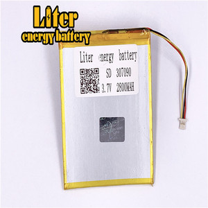Socket 1.0-<span class=keywords><strong>3</strong></span> P 307090 2800 mah <span class=keywords><strong>3</strong></span>.7 V lipo battery Rechargeable solar li ion polymer lithium battery with PCM - Product Image 2