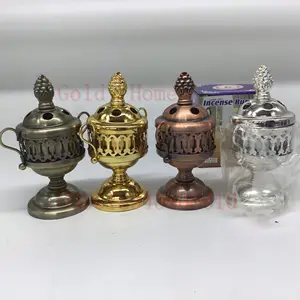 hot sale Middle east mini metal incense burner Arabian charcoal censer mabkhara burner for home office