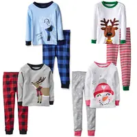 الأزياء بوتيك القطن الأطفال ملابس الاطفال بيجامة مجموعات الجملة الاطفال عيد الميلاد منامة