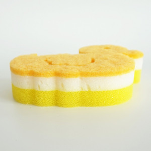 Yellow Duck Shape Cleaning <strong>Scrub</strong> Sponge Pad, Used for Kitchen Cleaning Sponge - Product Image 2