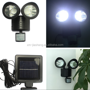 Impermeabile all'aperto 22 Led regolabile sensore di movimento a doppia testa solare alimentato a parete faretto per il giardino del paesaggio del cortile - Product Image 5