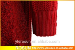 Nuevas mujeres del ganchillo <span class=keywords><strong>de</strong></span> Color rojo <span class=keywords><strong>de</strong></span> punto chaqueta <span class=keywords><strong>de</strong></span> punto - Product Image 4