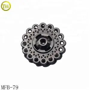 Wholesale gunmetal jeans metal snap fasteners decorative alloy rivets button for pants jackets