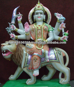 White Marble Durga Statue - Product Image 1